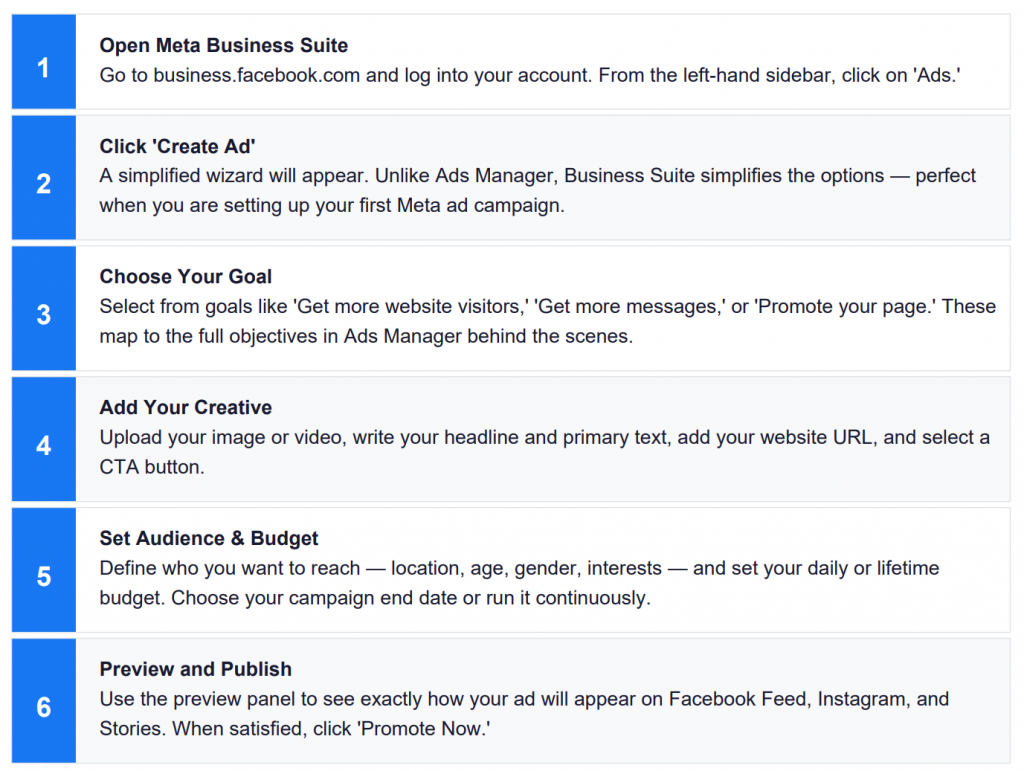 Set Up Your First Meta Ad Campaign